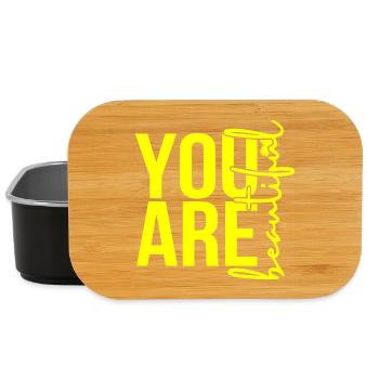 You Are Beautiful - Yellow - Lunch Box - Schwarz - Vorne