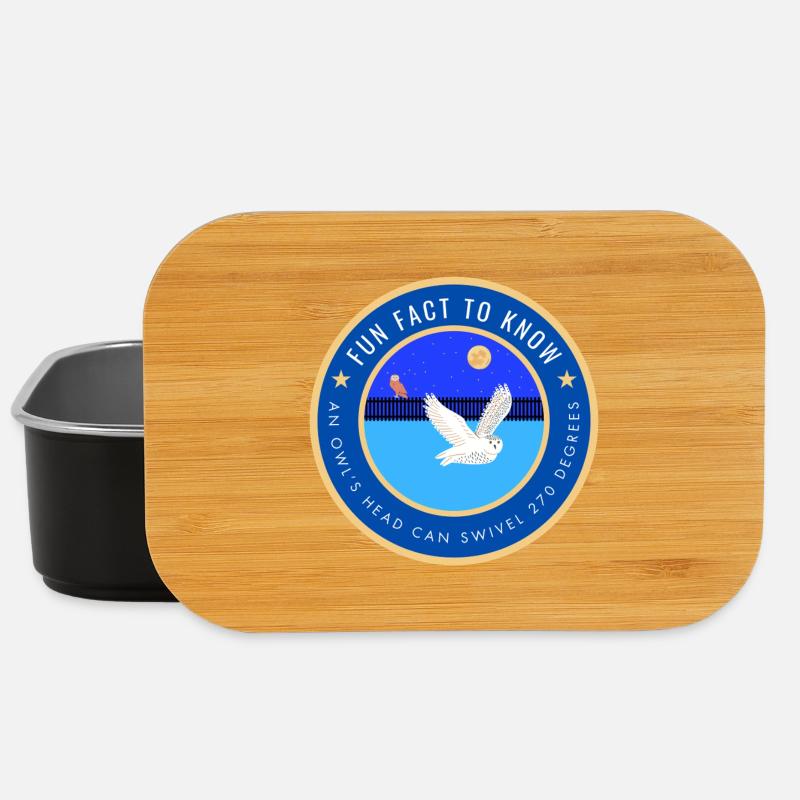 An owl's head can swivel 270 degrees - Lunch Box - black