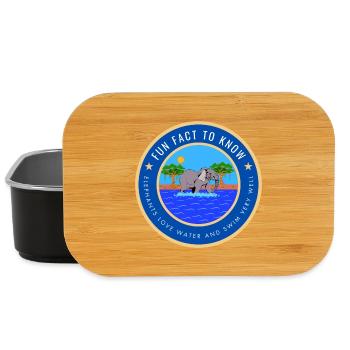 Elephants love water and swim very well - Lunch Box - black - Front