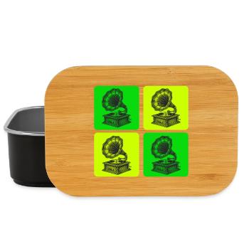 Grammophon Vintage Design - Lunch Box - Schwarz - Vorne