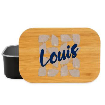 NAME GIFTS NAME LOUIS - Lunch Box - black - Front