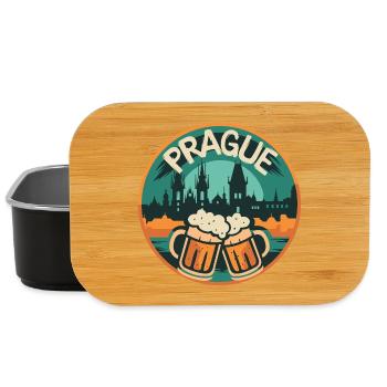 Prag Bier Skyline – Tschechien Souvenir Junggesell - Lunch Box - Schwarz - Vorne
