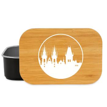 prag silhouette als Logo - Städtesymbol Tschechien - Lunch Box - Schwarz - Vorne