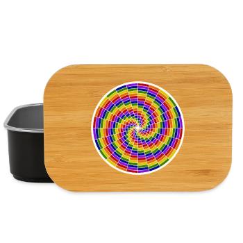 Colored Spiral Art Design - Lunch Box - black - Front