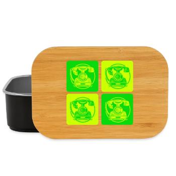 Retro Wählscheiben Telefon - Lunch Box - Schwarz - Vorne