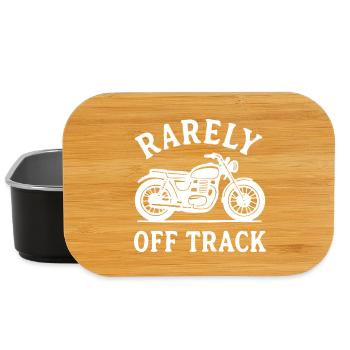 rarement hors piste moto Motard Motorrad Spruch - Boîte à goûter - noir - Devant