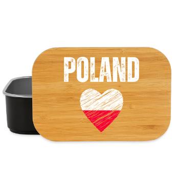 I love Poland, flag of Poland - Lunch Box - black - Front