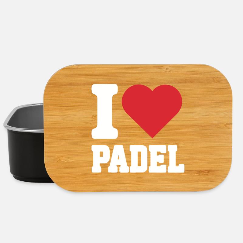 J’adore le padel - Boîte à goûter - noir