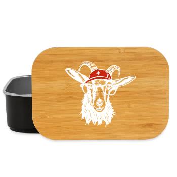 Switzerland Geissbock white - Lunch Box - Schwarz - Vorne