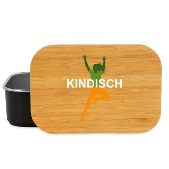 Childish Woman Motif Design - Lunch Box - black - Front