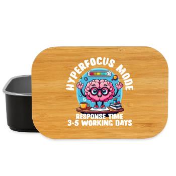 Hyperfocus Loading – Funny Neurodivergent T-Shirt - Lunch Box - black - Front