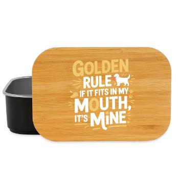 Lustiges Hundezitat Goldene Regel Design - Lunch Box - Schwarz - Vorne