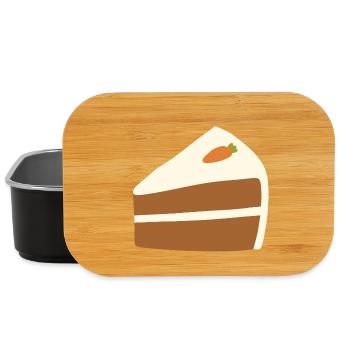 Minimalist Carrot Cake Illustration - Lunch Box - black - Front