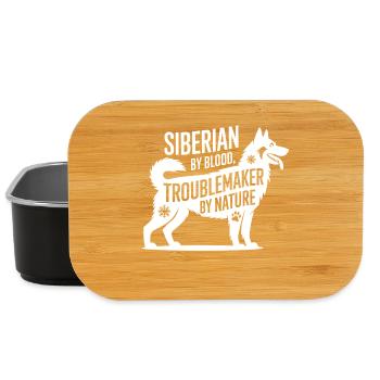 Husky By Blood Troublemaker By Nature  - Lunch Box - black - Front