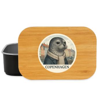Seehund – Kopenhagen Souvenir Design - Lunch Box - Schwarz - Vorne