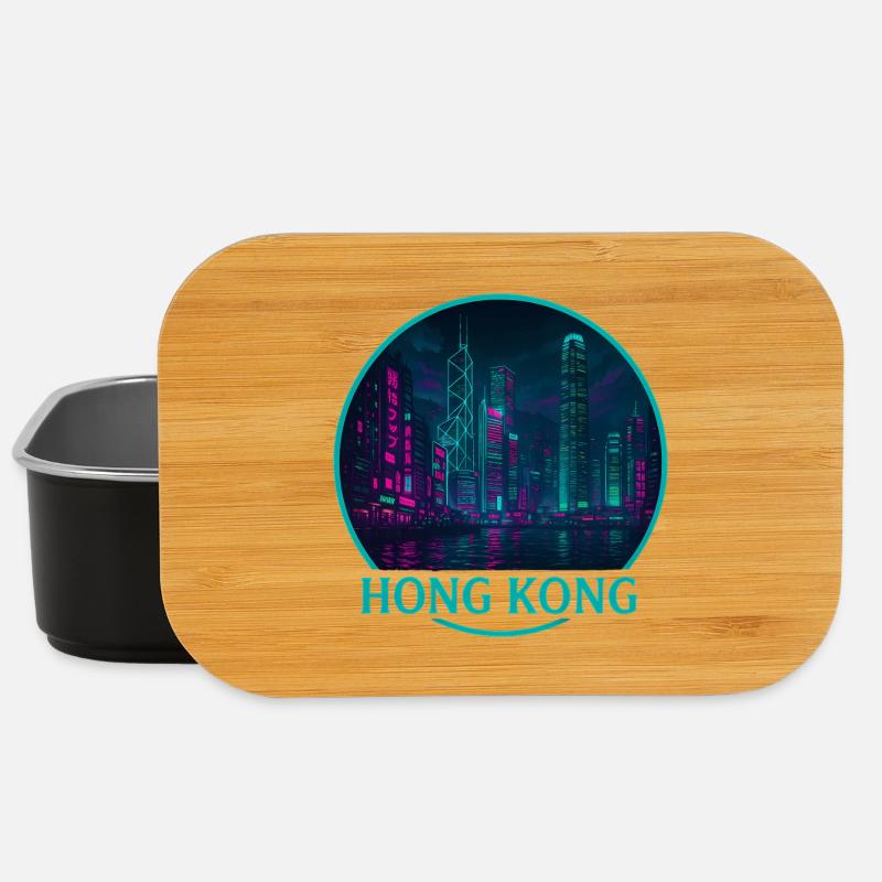Hong Kong Souvenir Cyberpunk - Lunch Box - black
