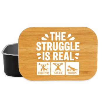 The struggle is Real Funny T-Rex Gym Workout - Lunch Box - black - Front