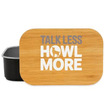 Husky Howling Quote Dog Lover  - Lunch Box - black - Front
