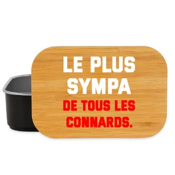 Design Humoristique Entêtement et Amitié - Boîte à goûter - noir - Devant