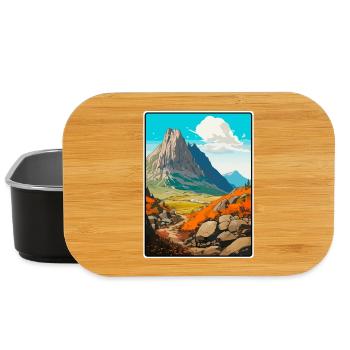 Dolomites, Italie, Montagne, Paysage, Illustration - Boîte à goûter - noir - Devant