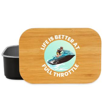 La vie est meilleure à plein régime Jet Ski - Boîte à goûter - noir - Devant