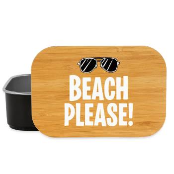 Strandurlaub Sonnenbrille Spruch - Lunch Box - Schwarz - Vorne