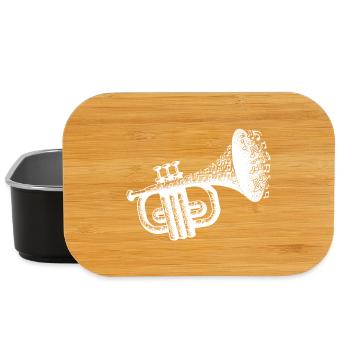 Trompete an, Sorgen aus Notenexplosion Musikmagie - Lunch Box - Schwarz - Vorne