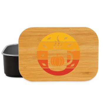 Retro Fall Season Pumpkin Spice - Lunch Box - black - Front