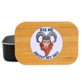 Axt mich über meinen Tag - Lunch Box - Schwarz - Vorne