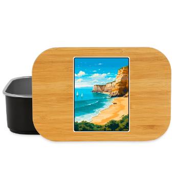 Algarve Portugal Vintage Travel Poster Cityscape - Lunch Box - black - Front