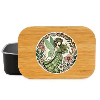 Verzauberte Waldfee Design - Lunch Box - Schwarz - Vorne