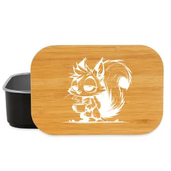 Please Do Not Disturb – Squirrel Coffee Time - Lunch Box - black - Front