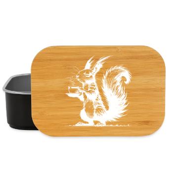Small Squirrel, Big Cup Squirrel Caffeine - Lunch Box - black - Front