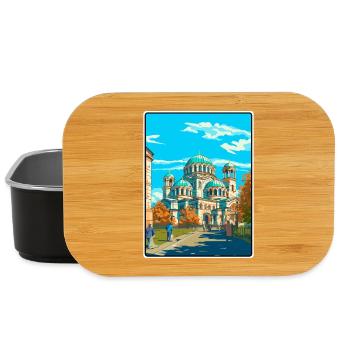 Sofia Bulgarien Vintage-Reiseplakat Cityscape WPA - Lunch Box - Schwarz - Vorne