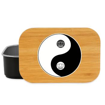Tao Yin Yang Lotus Motif - Boîte à goûter - noir - Devant