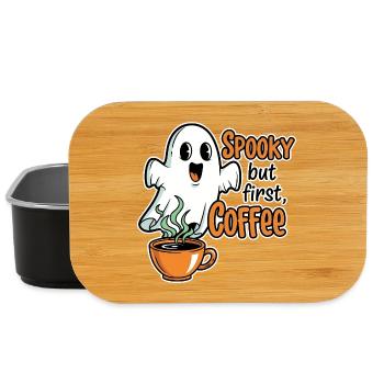 Spooky Ghost mit Kaffee Humor - Lunch Box - Schwarz - Vorne