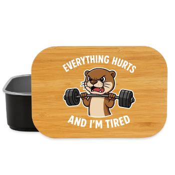 Angry Otter Gewichtheben Zitat - Lunch Box - Schwarz - Vorne