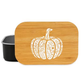 Citrouille Automne Citation Motif - Boîte à goûter - noir - Devant