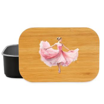 Elegante Ballerina in Rosé Tutu - Lunch Box - Schwarz - Vorne