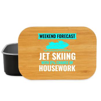 Wochenendprognose Jetski Keine Hausarbeit - Lunch Box - Schwarz - Vorne