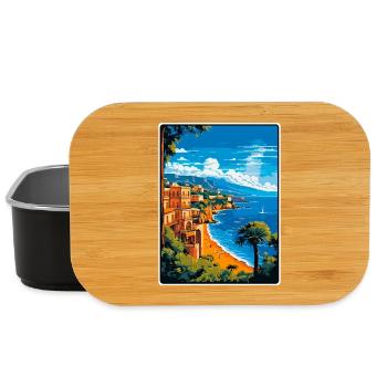 Sorrento, Italie, affiche de voyage vintage Cityscape WPA - Boîte à goûter - noir - Devant
