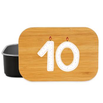 Feierlicher 10. Geburtstag Streusel Design - Lunch Box - Schwarz - Vorne