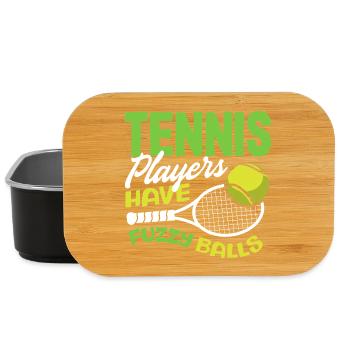 Tennis Players Have Fuzzy Balls - Lunch Box - black - Front
