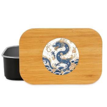 Chinesischer Drache – Porcelain Pattern Floral - Lunch Box - Schwarz - Vorne