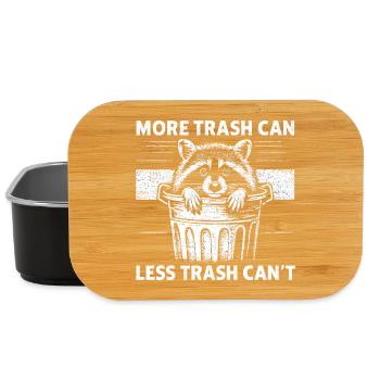 Raccoon Saying Garbage Humor Funny Gift Idea - Lunch Box - black - Front
