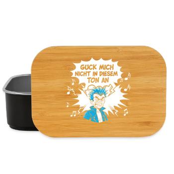 Witziges Punk-Design mit Schlagwort - Lunch Box - Schwarz - Vorne