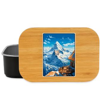 Piz Gloria Schweiz Reiseplakat Cityscape WPA - Lunch Box - Schwarz - Vorne