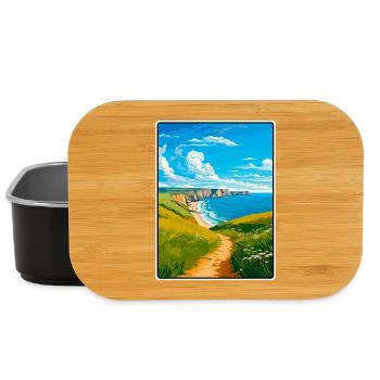 Pembrokeshire Wales Reiseplakat Stadtbild WPA - Lunch Box - Schwarz - Vorne