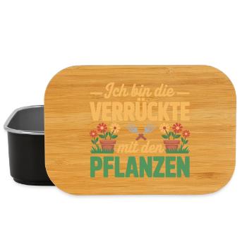 Flowers - I'm the crazy one with the plants - Lunch Box - black - Front