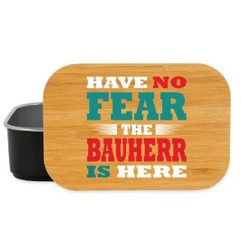 Have no Fear the Bauherr is here Outfit - Lunch Box - Schwarz - Vorne